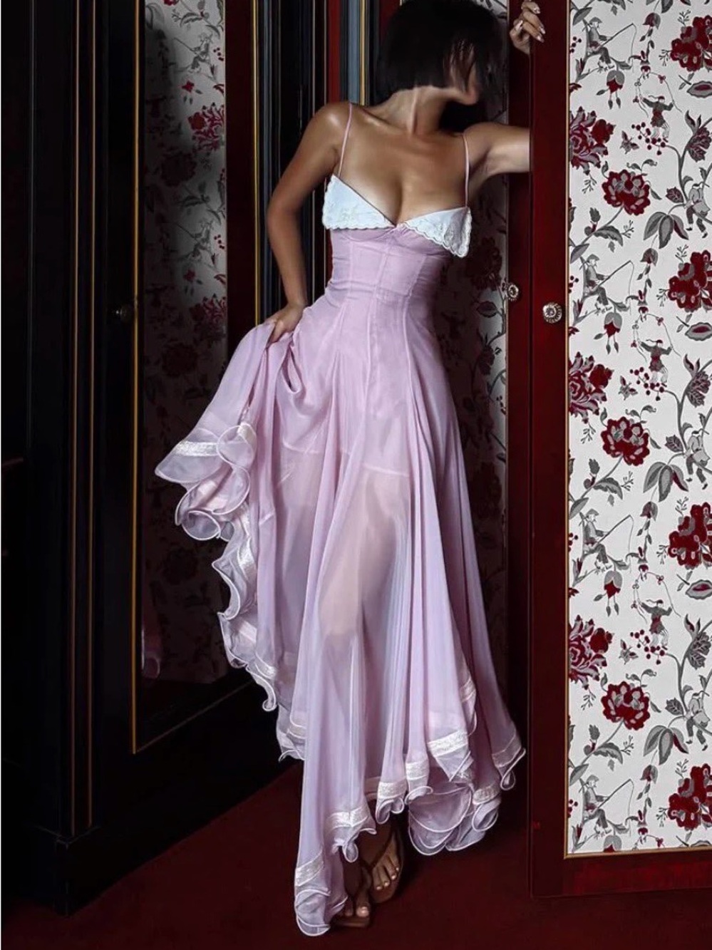 Liane Dress Pink Jade as seen on Jade Distinguin